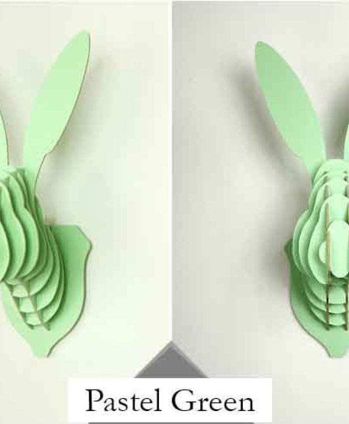 Laser Cut Rabbit Head Wall Decor DXF File