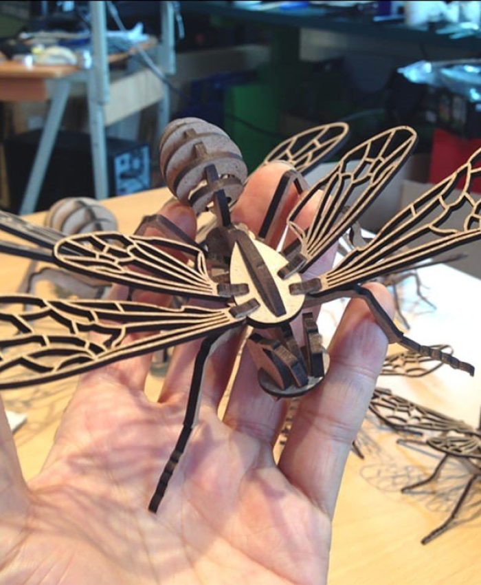 Laser Cut Bee 3D Puzzle SVG File