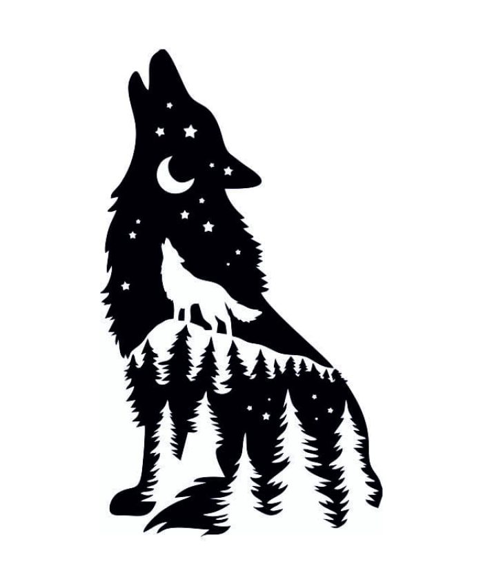 Howling Wolf Decal CDR File