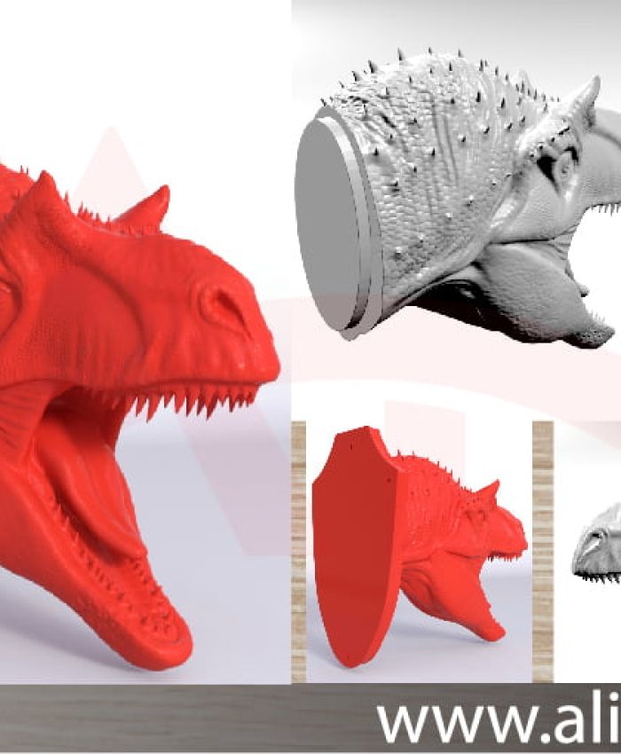 get a free Alossaur head Wall trophy stl