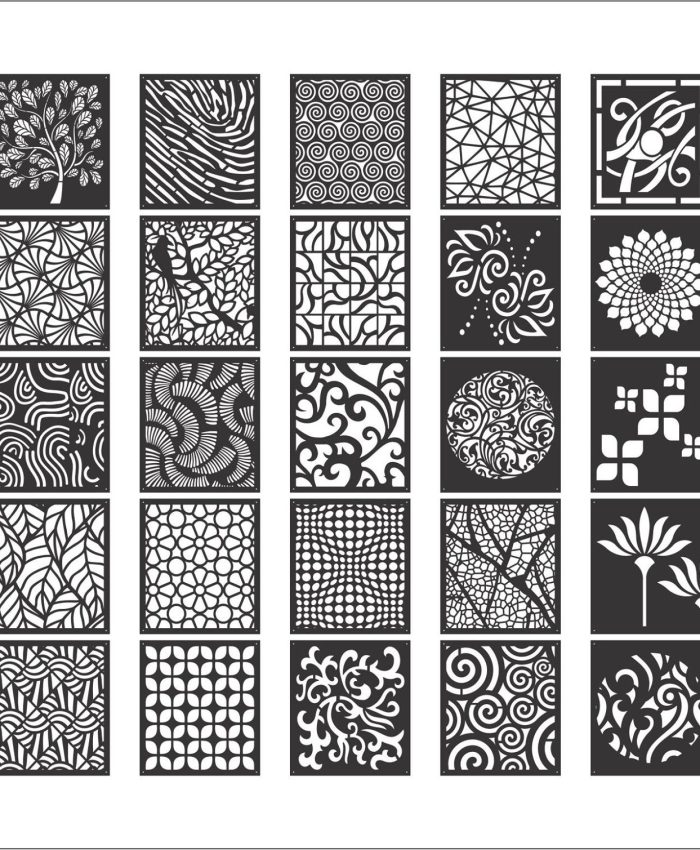 Decorative Screen Patterns Collection dxf file