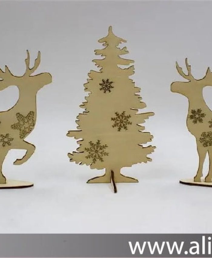 get a free Deer Ornament Christmas Tree Decor DXF File