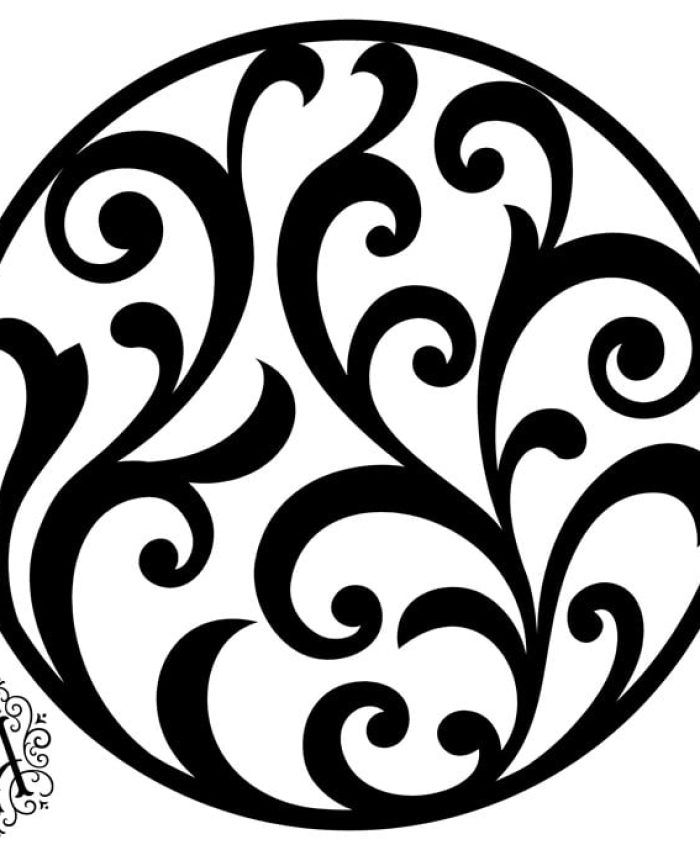 Floral Circular Pattern dxf file