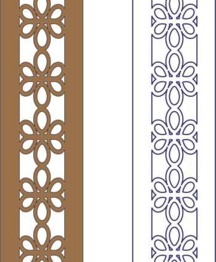 Flower Decorative Frame dxf file