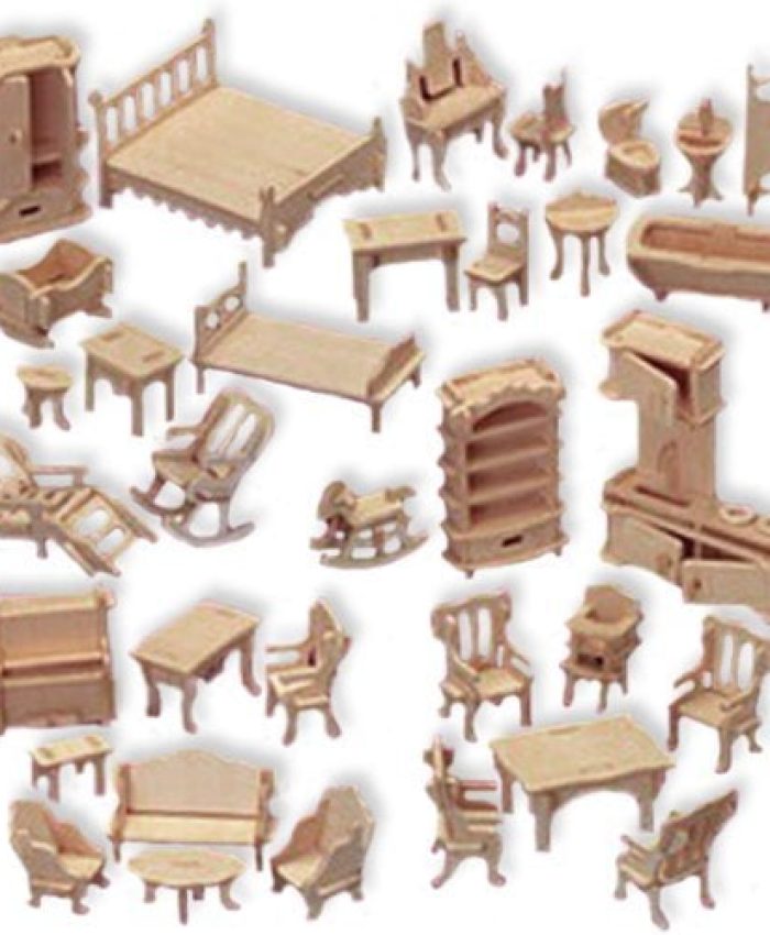 Doll House Furniture laser cutting dxf for ready to cut file