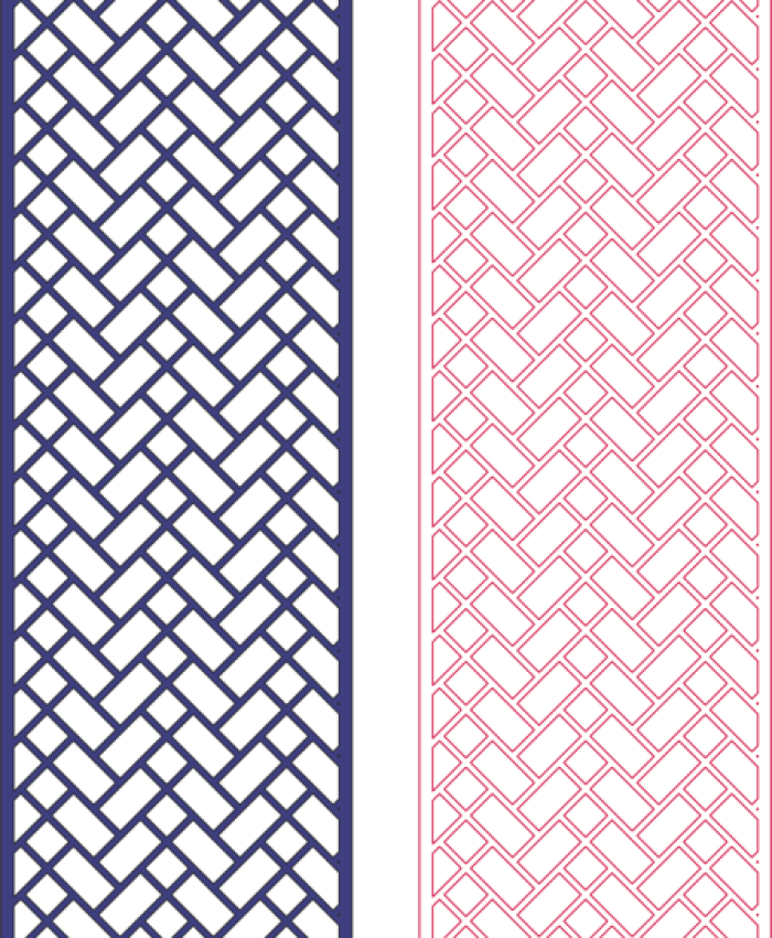 Geometric Decorative Screen Pattern dxf file