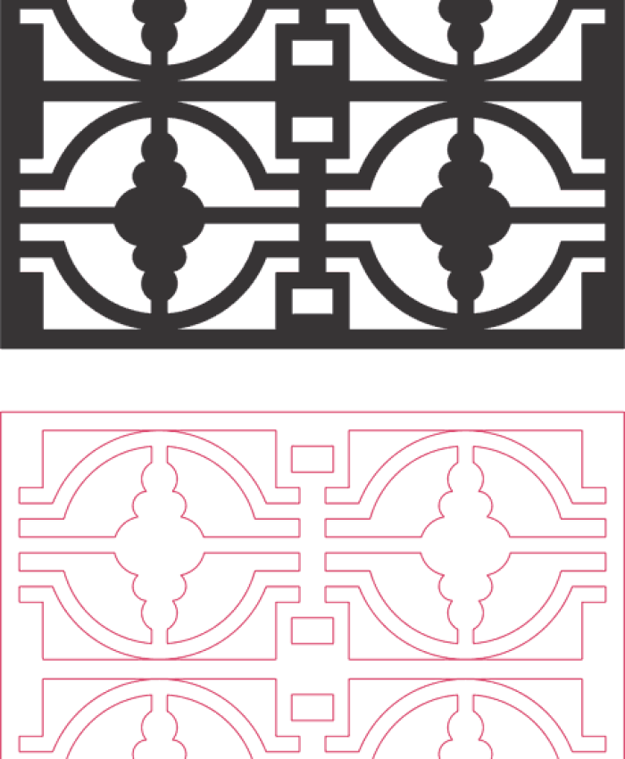 Grille Pattern Designs dxf file