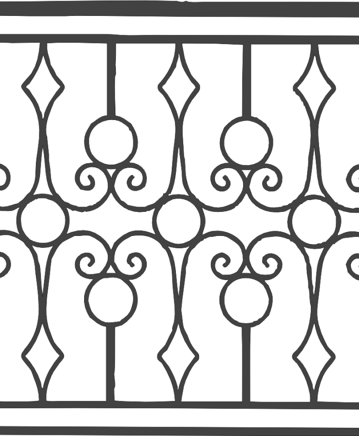 Iron Grille Gate dxf file