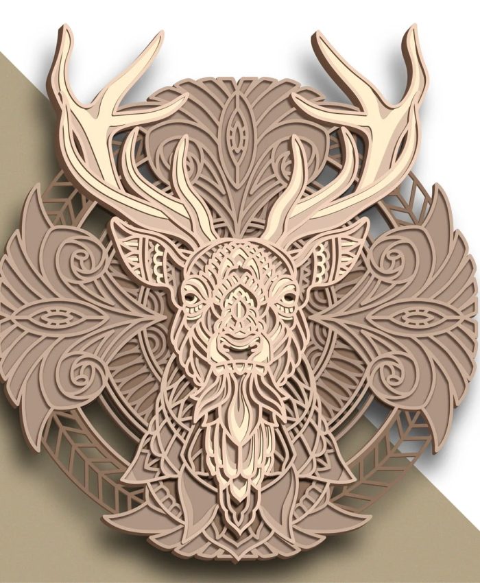 download the free Laser Cut Deer Head dxf file