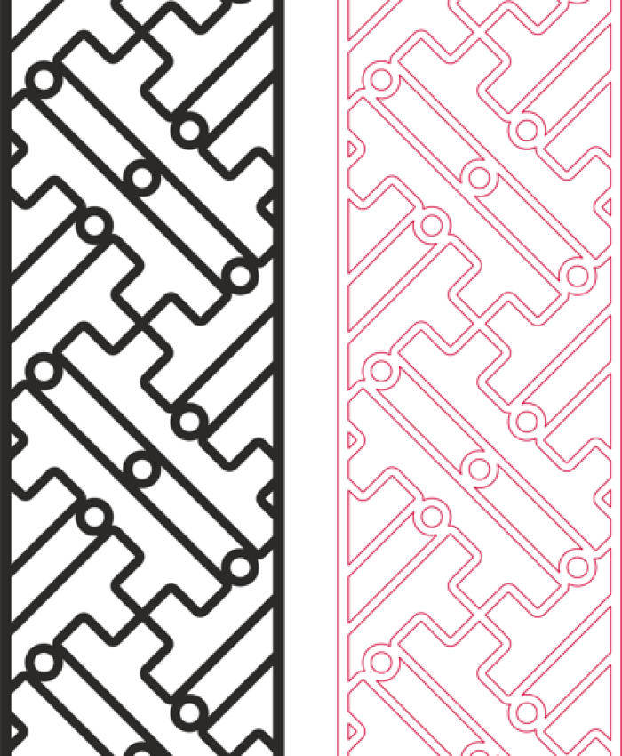 Partition Design pattern dxf file