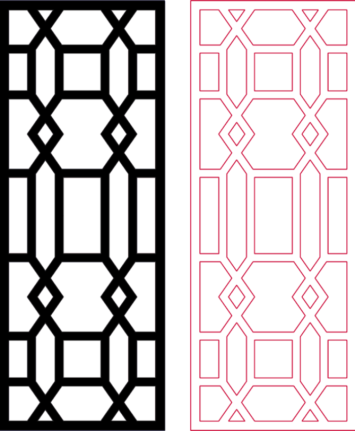 Room Divider Design dxf file