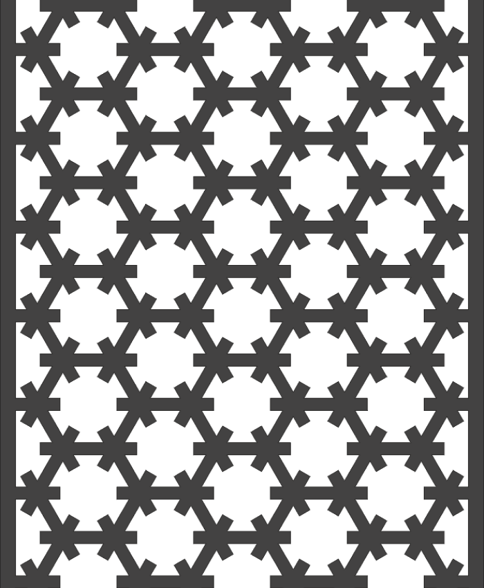 Seamless Hexagon Pattern dxf file