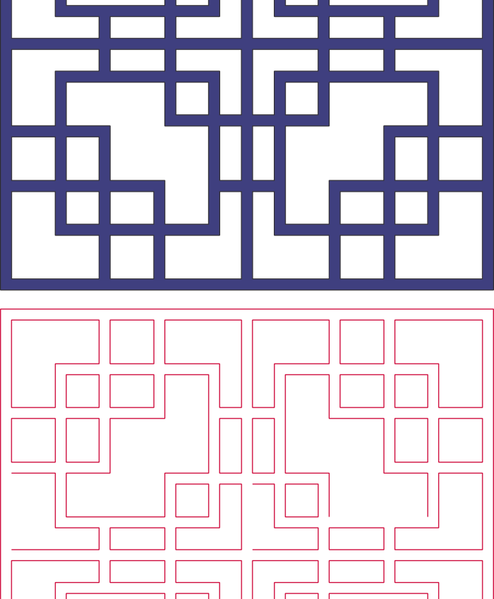 Square Pattern Vector dxf file