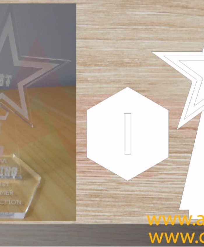 get a free Laser Cut Star Award Trophy