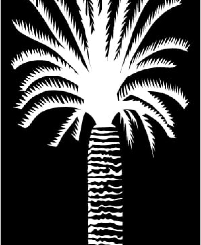 Date Palm Partition vector Design Free DXF