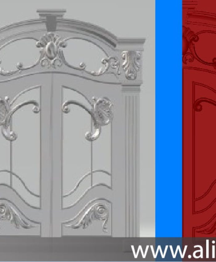 get a free door entrance 3D relief