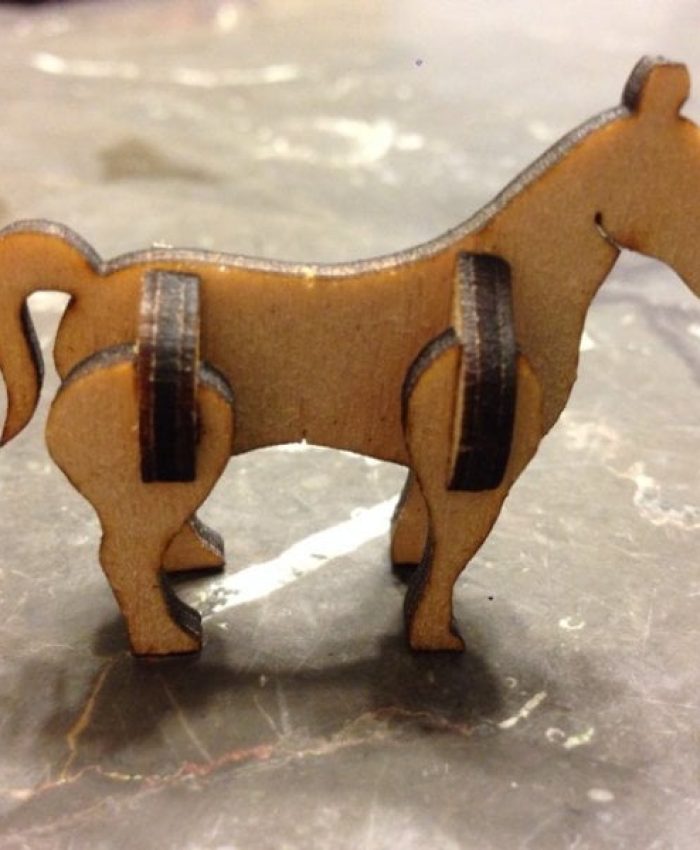 Laser Cut Tiny Horse DXF File