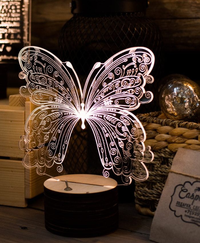 Butterfly 3D Lamp CDR File