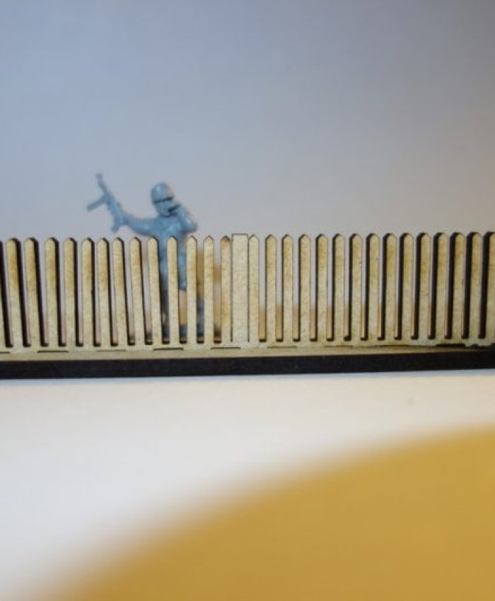 Laser Cut 28mm Picket Fence DXF File