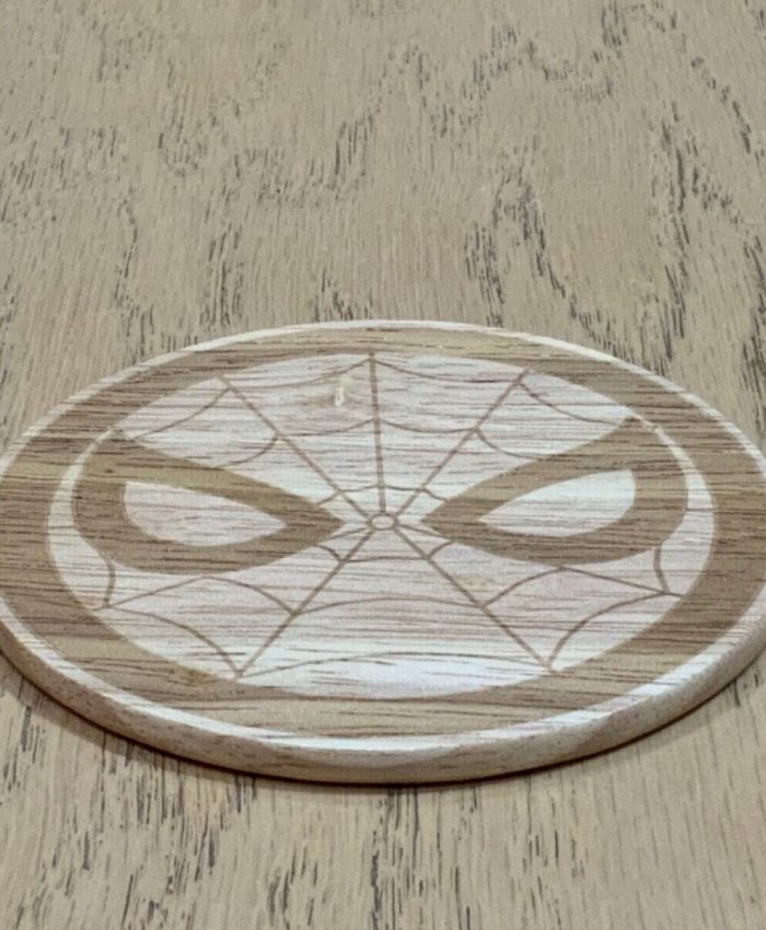 Laser Cut Spider Man Logo Coaster DXF File