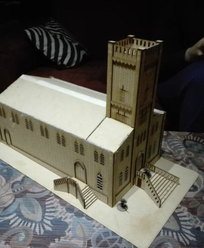 Laser Cut Church 28mm SVG File