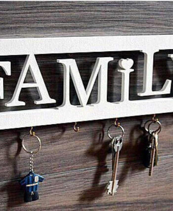 get a free family keychain CDR file for laser cutting