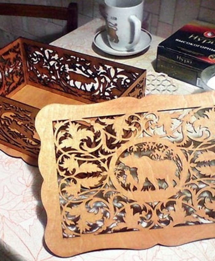 get a free Decorative Gift Box laser cut file