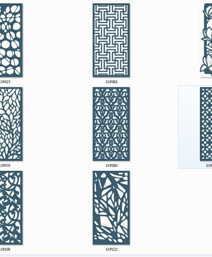 Laser Cut Partition Screens Patterns DXF File