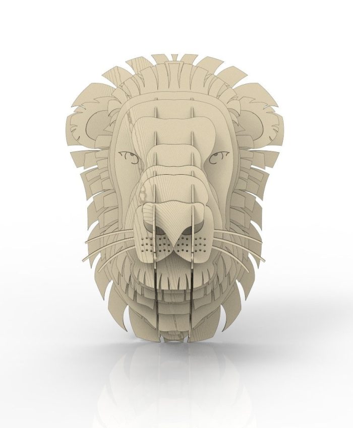 Laser Cut Lion Head Trophy CDR File