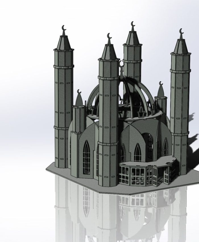 get a free kul sharif mosque 3d puzzle laser cutting