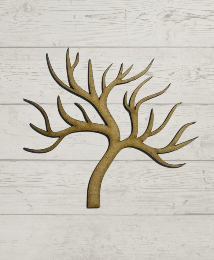 Laser Cut Fall Tree Wood Cutout CDR File