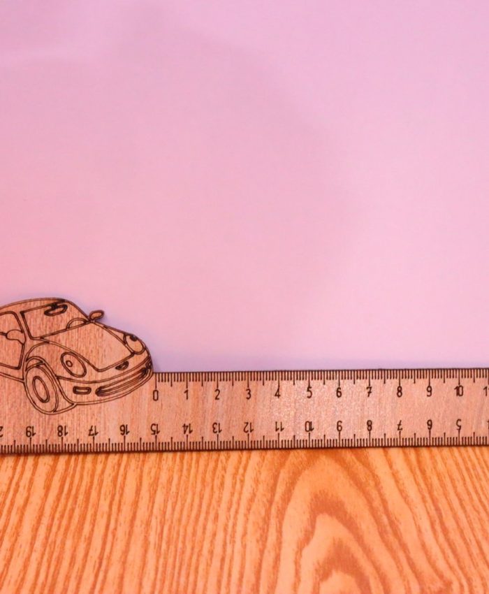 Laser Cut Car Kids Wooden Ruler CDR File