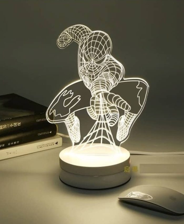 Laser Cut Spiderman Acrylic 3D Lamp CDR File