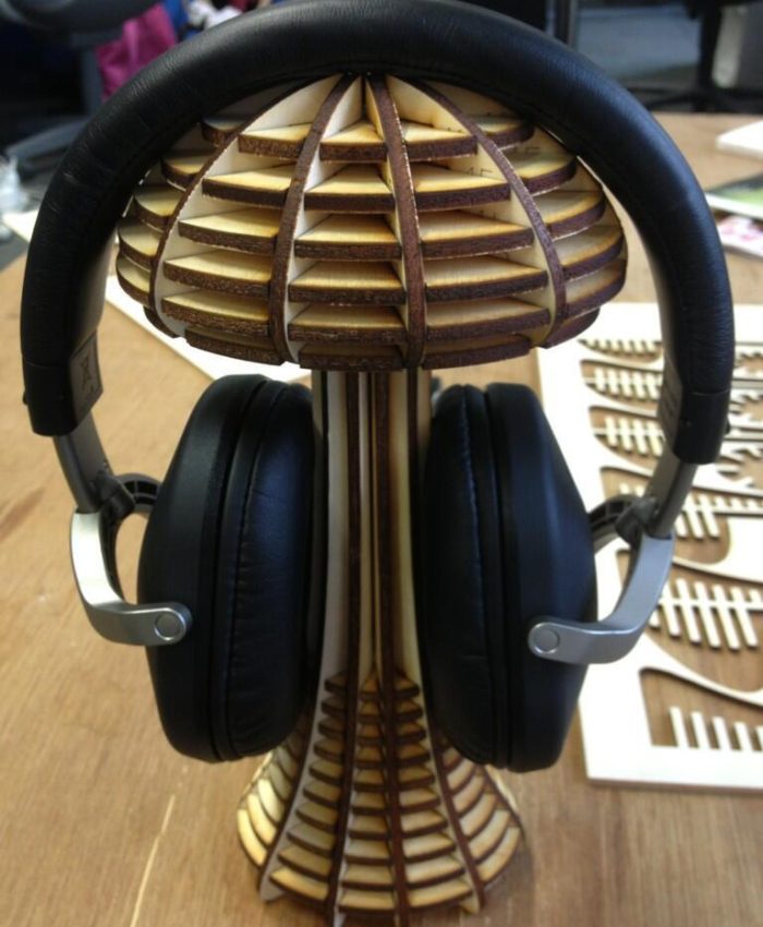 Laser Cut Mushroom Headphone Stand W150xD120xH250mm Free