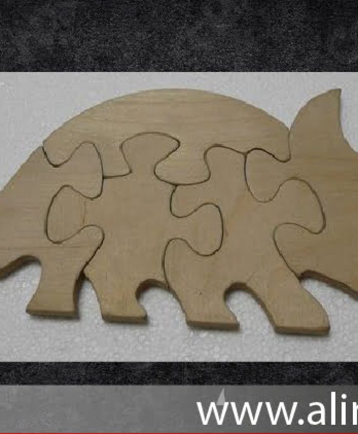 rhinoceros jigsaw puzzle DXF free download