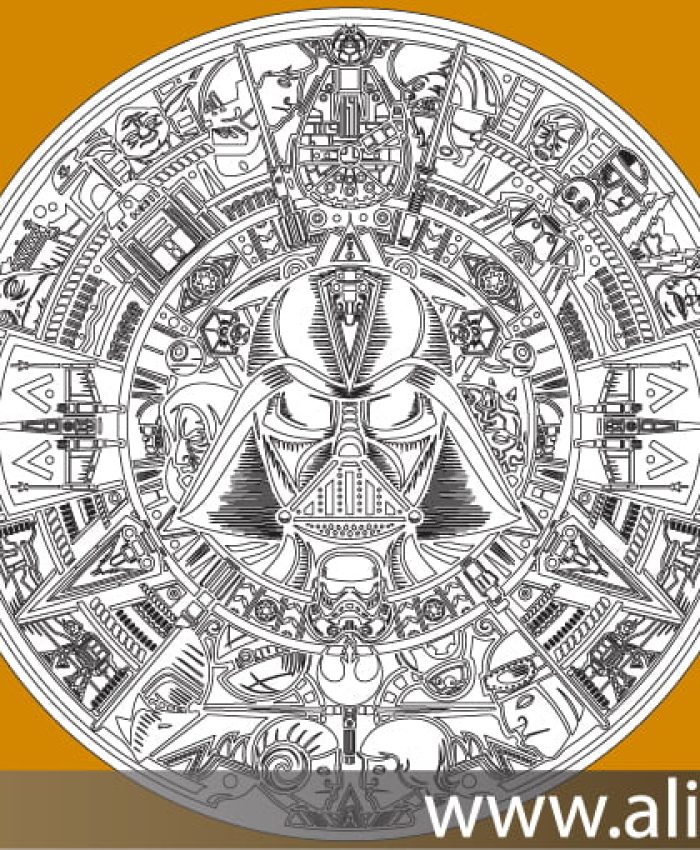 get a free star wars aztec calendar dxf cdr