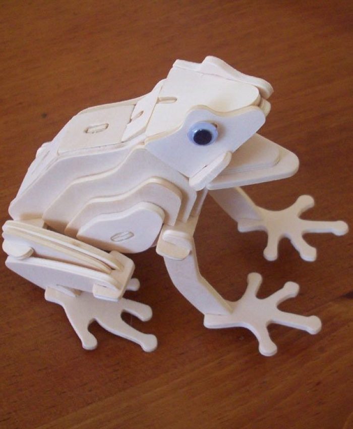 Laser Cut Frog 3D Puzzle DXF File