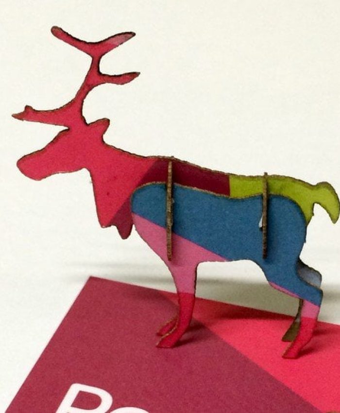 Laser Cut Mini Reindeer DXF File