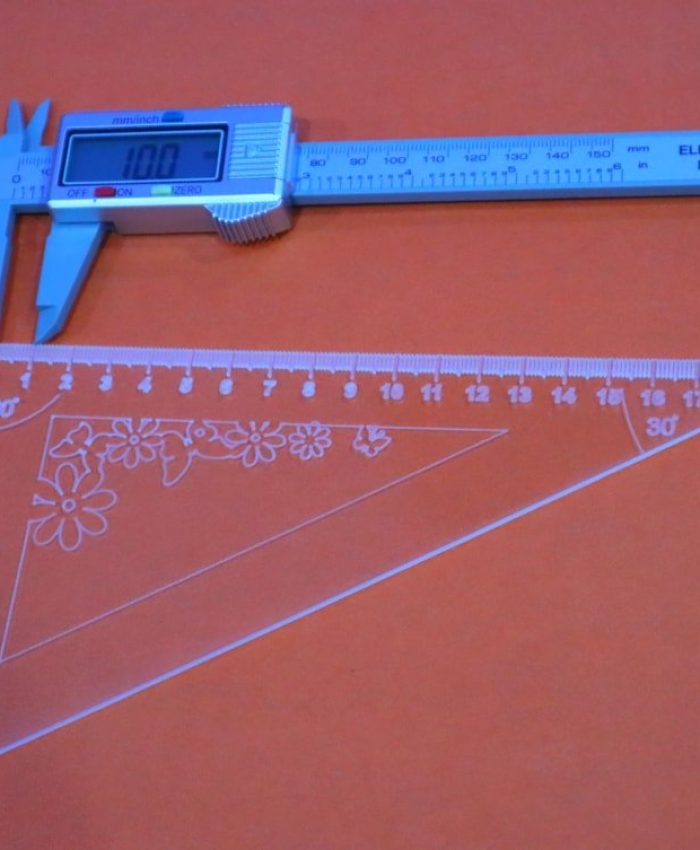 Laser Cut Triangle Ruler DXF File