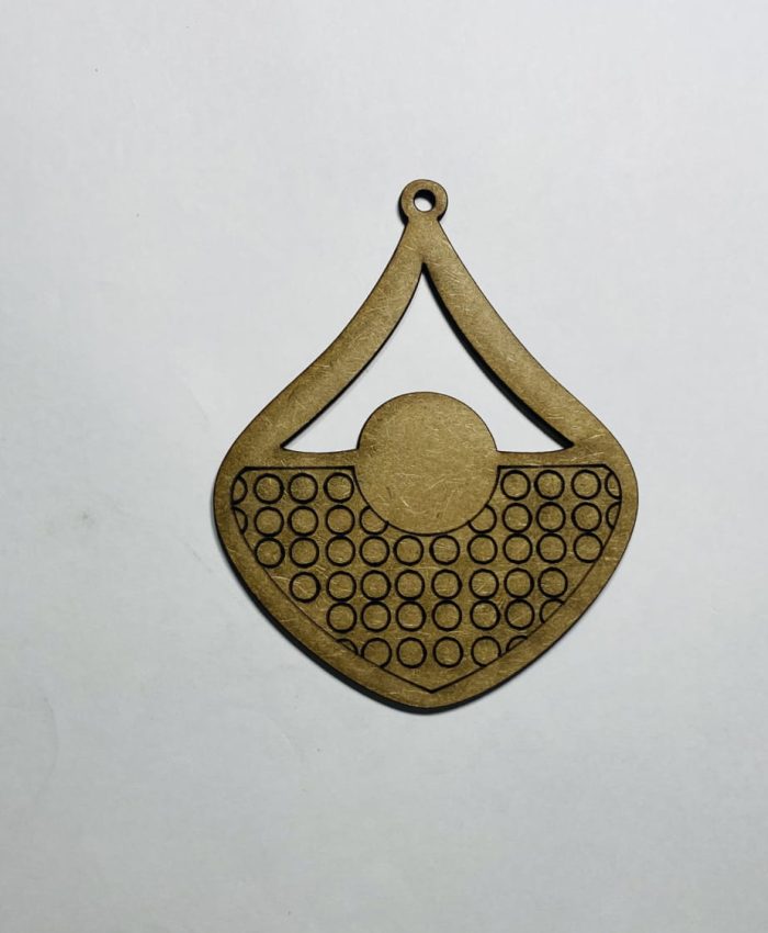 Laser Cut Wood Pendant Necklace CDR File